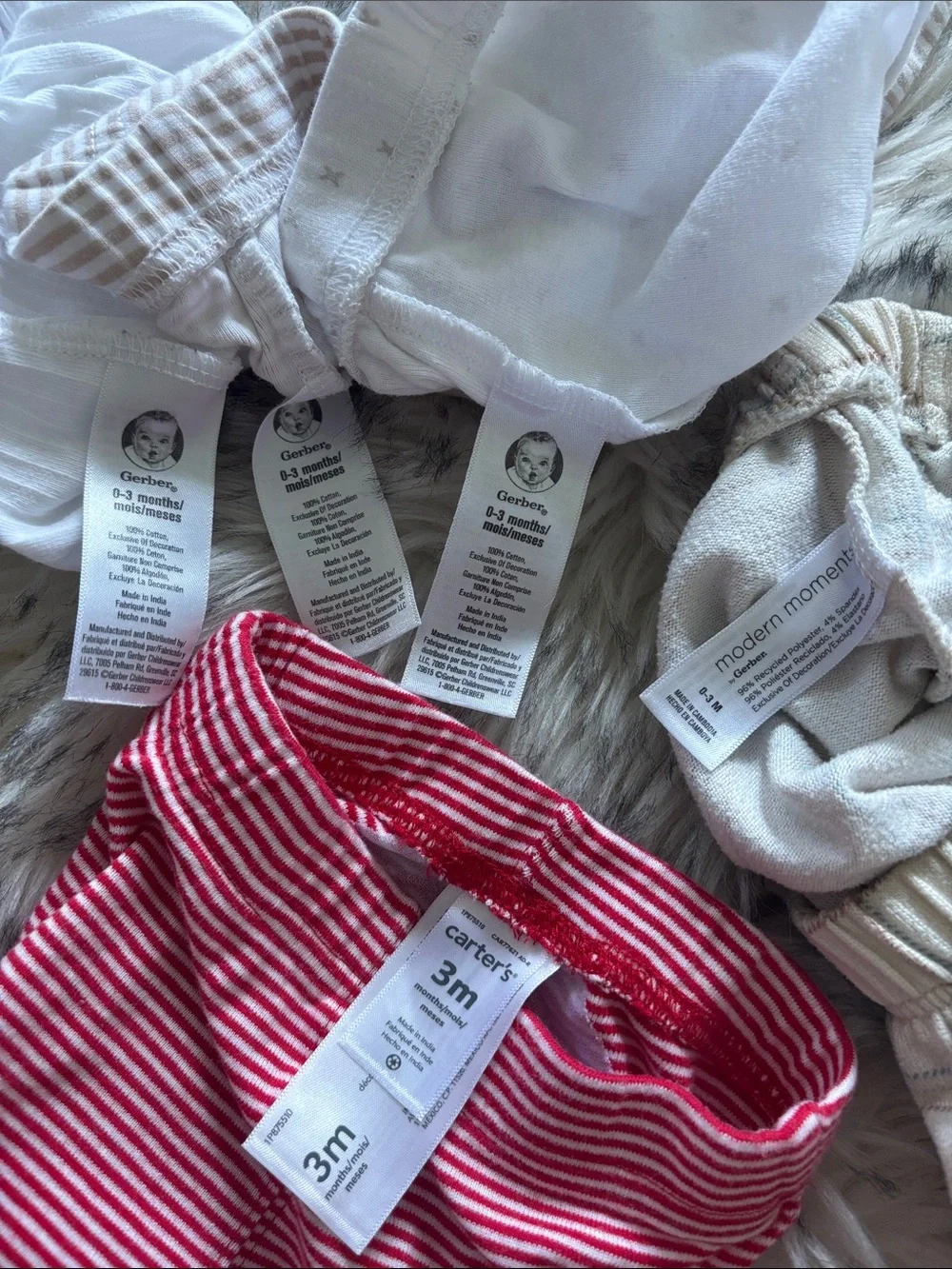 0-3M 11 Baby Boy Long Sleeve Onesies & Pants Bundle